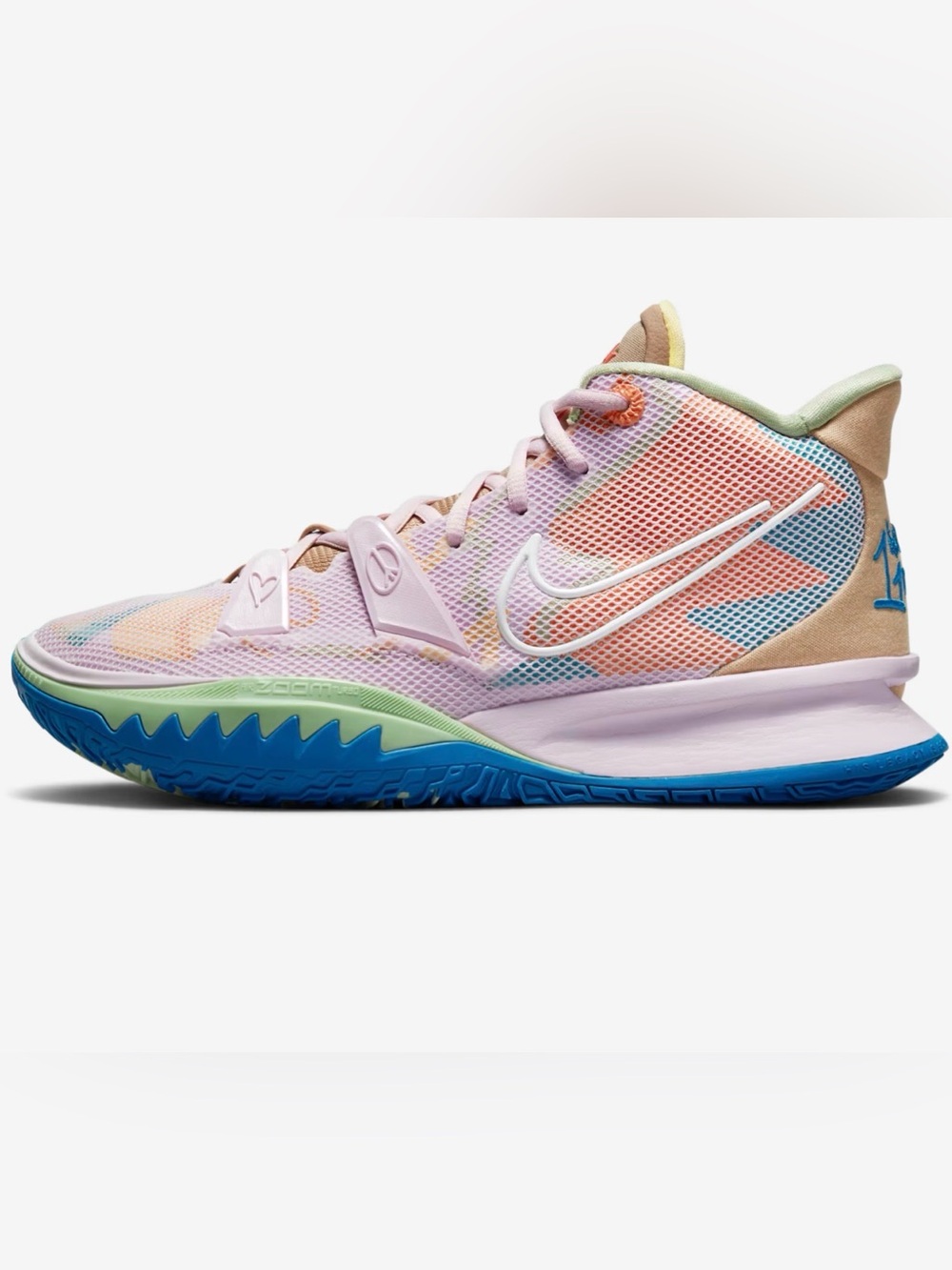 Nike Kyrie 7 Basketball 1 World 1 People Regal Pink Men's Size 11
